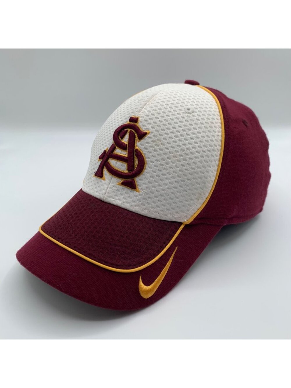 Arizona State Sun Devils NCAA Maroon White Nike Stretch Fitted Hat One Size